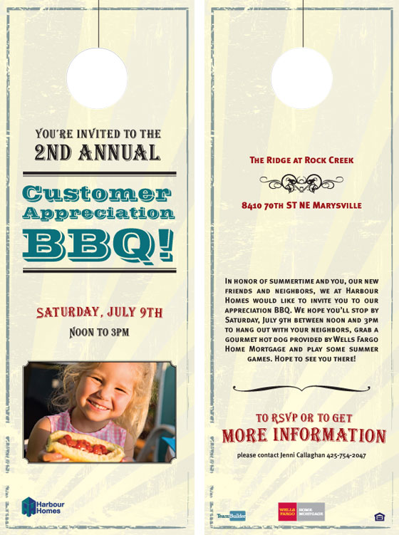 Harbour Homes BBQ Door Hanger