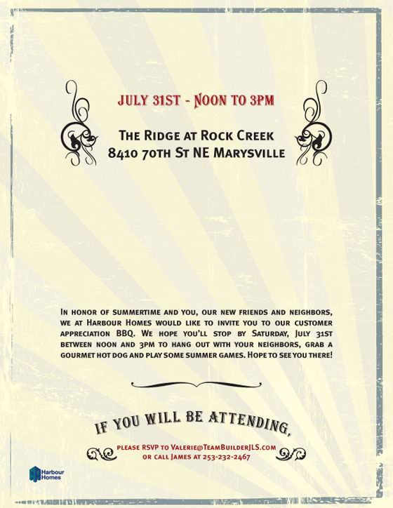 Harbour Homes BBQ Invite