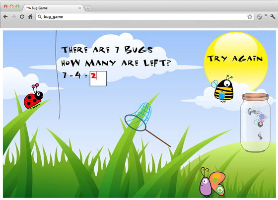 Educational Math Bug Game
