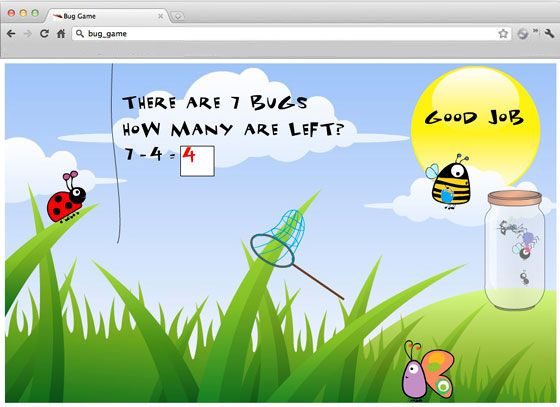 Educational Math Bug Game